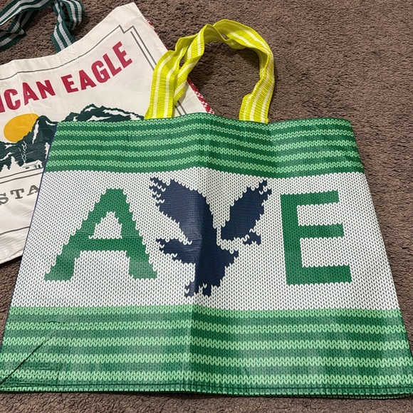 Set of  2 AE Shoppers Totes-Made from Recycled Plastic Bottles - Picture 5 of 13